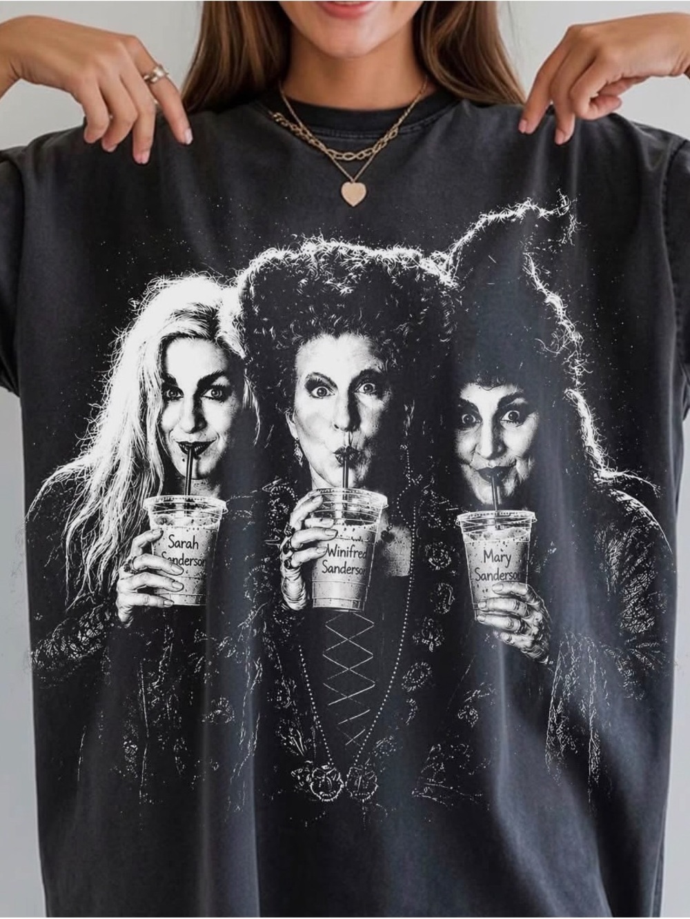 Black Graphic Women’s Tee - Sanderson Sisters Design